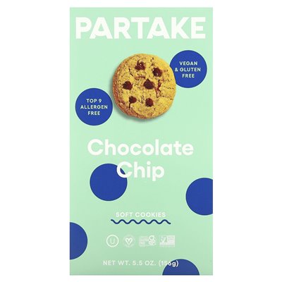 Partak, weiche Kekse, Schokoladenstückchen, 5,5 oz (156 g)