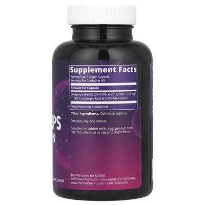 MRM Nutrition, Cordyceps CS-4, 60 wegańskich kapsułek