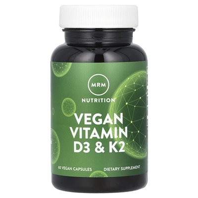 MRM Nutrition, veganes Vitamin D3 und K2, 60 vegane Kapseln