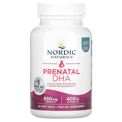 Nordic Naturals, Prenatal DHA, 90 miękkich żeli Nordic Naturals, Prenatal DHA, 90 miękkich żeli