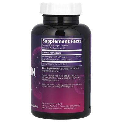 MRM Nutrition, Quercetin, 60 vegane Kapseln