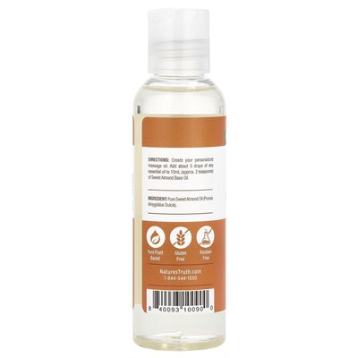 Nature's Truth, pielęgnacja pielęgnacji skóry, zmiękczanie słodkich migdałów, bezzapachowy, 4 fl oz (118 ml) Nature's Truth, pielęgnacja pielęgnacji skóry, zmiękczanie słodkich migdałów, bezzapachowy, 4 fl oz (118 ml)