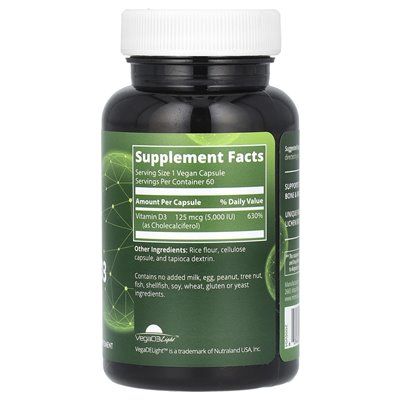 MRM Nutrition, veganes Vitamin D3, 5000 IE, 60 vegane Kapseln