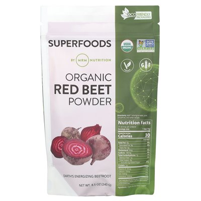 MRM Nutrition, organiczny proszek z czerwonego buraka, 8,5 uncji (240 g)