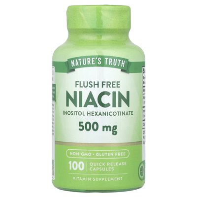 Nature's Truth, Niacyna Bez Ściągania, 500 mg, 100 szybko wchłaniających się Kapsułek Nature's Truth, Niacyna Bez Ściągania, 500 mg, 100 szybko wchłaniających się Kapsułek