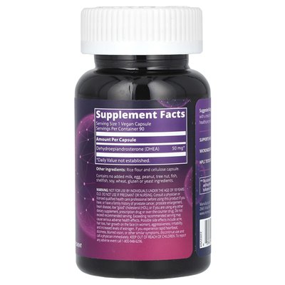 MRM Nutrition, Dhea, 50 mg, 90 wegańskich kapsułek MRM Nutrition, Dhea, 50 mg, 90 wegańskich kapsułek