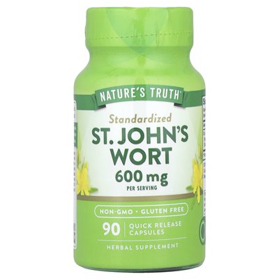 Nature's Truth, St. John's Wort, 600 mg, 90 kapsułek szybkiego uwalniania (300 mg na kapsułkę)