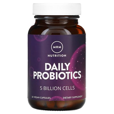 MRM Nutrition, Tägliche Probiotika, 5 Milliarden Zellen, 30 vegane Kapseln