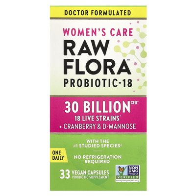 Nature's Truth, Women's Care, Raw Flora ™ Probiotic-18, 33 wegańskie kapsułki