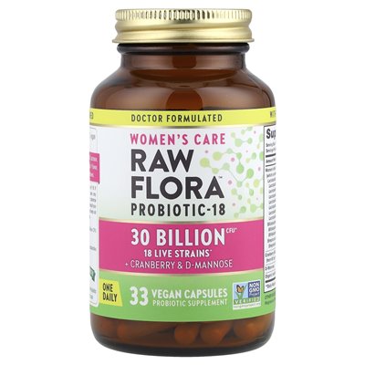 Nature's Truth, Women's Care, Raw Flora ™ Probiotic-18, 33 wegańskie kapsułki