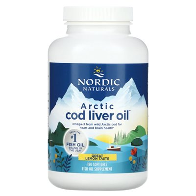 Nordic Naturals, arktyczna wątroba olej z wątroby, cytryna, 180 miękkich żeli