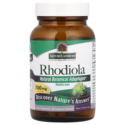 Nature's Answer, Rodiola, 100 mg, 60 Wegetariańskich Kapsułek