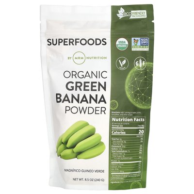MRM Nutrition, ekologiczny zielony proszek bananowy, 8,5 uncji (240 g) MRM Nutrition, ekologiczny zielony proszek bananowy, 8,5 uncji (240 g)