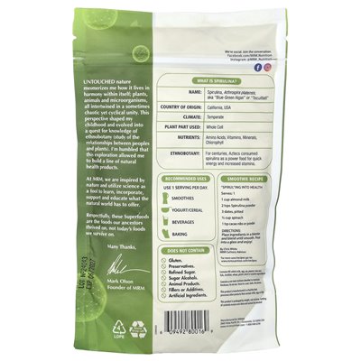 MRM Nutrition, Spiruina Powder, 8.5 oz (240 g)
