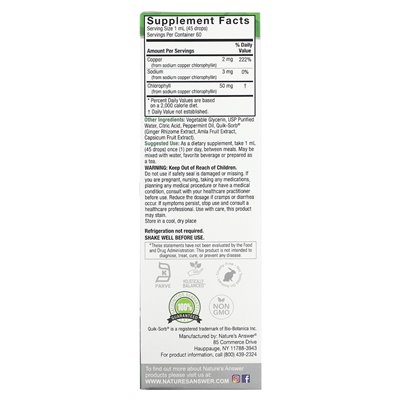 Nature's Answer, Konzentrierte Chlorophyll-Flüssigtropfen, 50 mg, 2 fl oz (60 ml)
