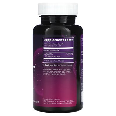 MRM Nutrition, Roter Hefereis, 60 vegane Kapseln