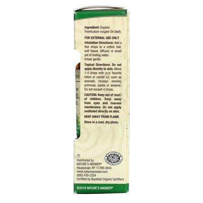 Odpowiedź natury, 100% czysty organiczny olejek eteryczny, koper włoski, 0,5 fl oz (15 ml) Odpowiedź natury, 100% czysty organiczny olejek eteryczny, koper włoski, 0,5 fl oz (15 ml)