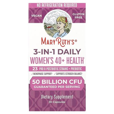 Maryruth's, 3-w-1 codziennie 40-letni zdrowie kobiet, 30 kapsułek