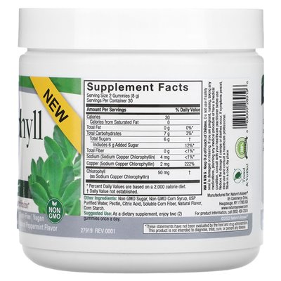 Nature's Answer, Chlorophyll-Gummibärchen, natürliche Pfefferminze, 50 mg, 60 Pektin (25 mg pro Gummibärchen)