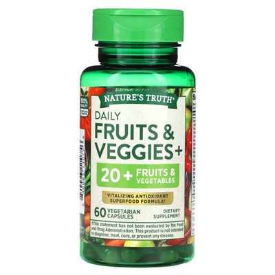 Nature's Truth, Everyday Fruits & Veggies +, 60 vegetarische Kapseln