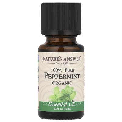 Odpowiedź natury, 100% czysty organiczny olejek eteryczny, mięta pieprzowa, 0,5 fl oz (15 ml) Odpowiedź natury, 100% czysty organiczny olejek eteryczny, mięta pieprzowa, 0,5 fl oz (15 ml)