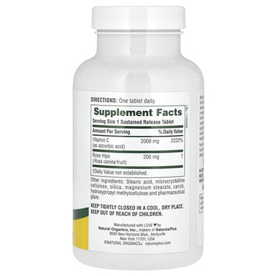 NaturesPlus, Ultra-C, 2000 mg, 90 tabletek NaturesPlus, Ultra-C, 2000 mg, 90 tabletek