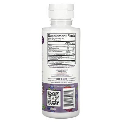 Maryruth's, Megadose Vitamin D3, Liposomal, mieszane jagodowe, 4000 IU, 7,6 fl oz (225 ml)