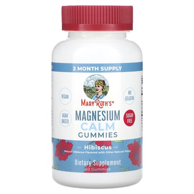 Maryruth's, Magnesium Calm Gummie, Hibiscus, 60 Żelości