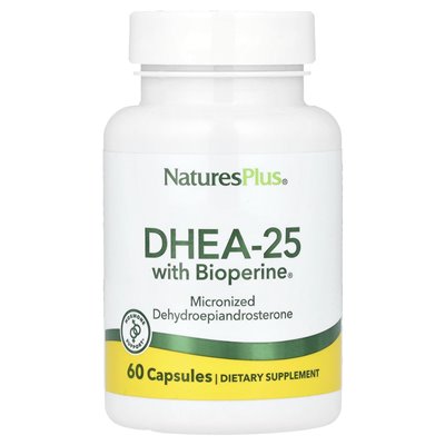 Naturesplus, Dhea-25 mit Bioperine®, 60 Kapseln