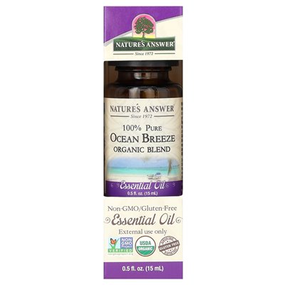 Odpowiedź natury, 100% czystych organicznych mieszanki olejków eterycznych, Ocean Breeze, 0,5 fl oz (15 ml) Odpowiedź natury, 100% czystych organicznych mieszanki olejków eterycznych, Ocean Breeze, 0,5 fl oz (15 ml)