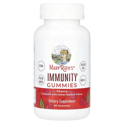 Maryruth's, Immunity Gummies, Ages 4+, Cherry, 90 Gummies
