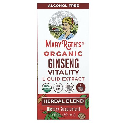 Maryruth's, ekologiczny płyn z żeń -szeństwa, bez alkoholu, 1 fl oz (30 ml)