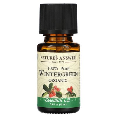 Odpowiedź natury, 100% czysty organiczny olejek eteryczny, Wintergreen, 0,5 fl oz (15 ml)