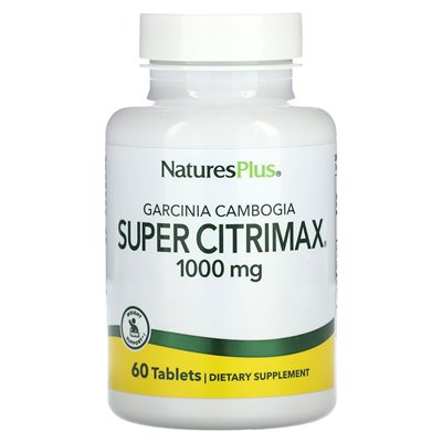 NaturesPlus, Garcinia Cambogia Super Citrimax, 1,000 mg, 60 Tabletek NaturesPlus, Garcinia Cambogia Super Citrimax, 1,000 mg, 60 Tabletek