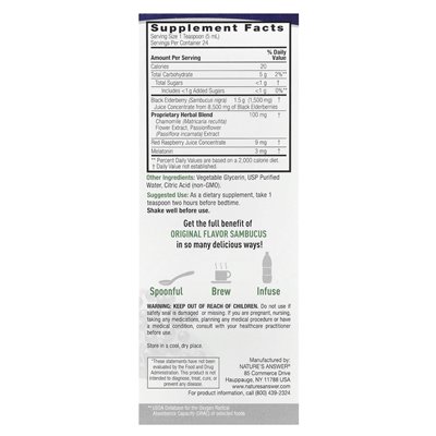 Nature's Answer, Melatonin + Sambucus, alkoholfrei, 4 fl oz (120 ml)