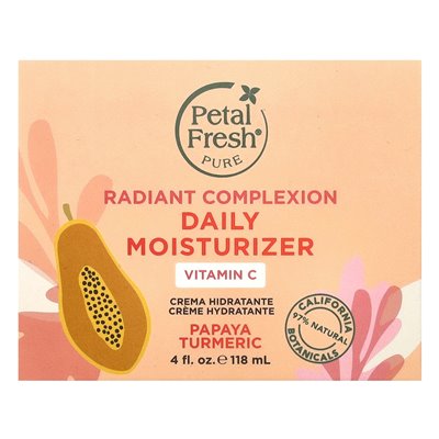 Petal Fresh Pure Radiant Daily Moisturizer, Papaya Turmeric, 4 fl oz (118 ml)