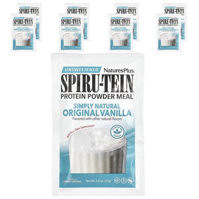 Naturesplus, Spiru-Tein®, Protein Powder, Untamed, Vanilla, 8 Packets, 0.8 oz (23 g) Each