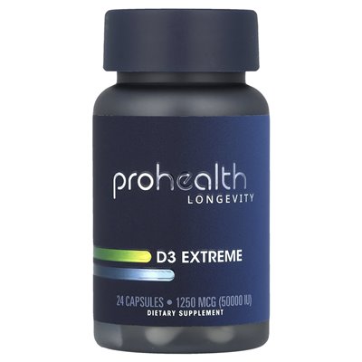 Długość zdrowotna, D3 Extreme, 50 000 IU, 24 kapsułki