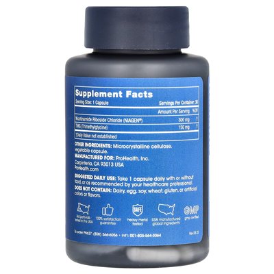 Długość zdrowotna, rybozyd nikotynamidowy Pro 300, 300 mg, 30 kapsułek Długość zdrowotna, rybozyd nikotynamidowy Pro 300, 300 mg, 30 kapsułek