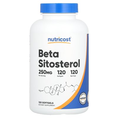 Nutricost, beta sitosterol, 250 mg, 120 softgels