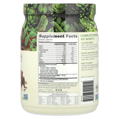 PlantFusion, Kompletne Białko, Bogate Czekoladowe, 1 funt (450 g)