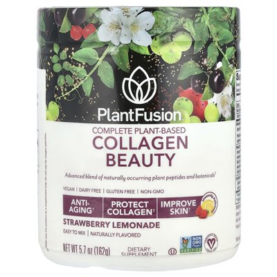 Plantfusion, Complete Plant, Collagen Beauty, Strawberry Lemonade, 5.7 oz (162 g)