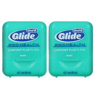 Oral-B, szybkie, pro-health, komfort plus floss, mennica, 2 paczki, 43,7 yd (40 m)