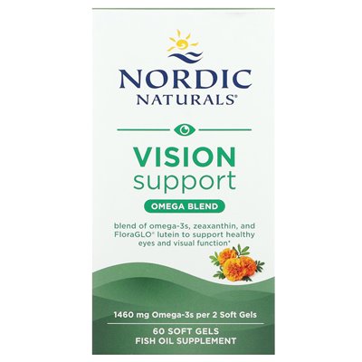 Nordic Naturals, Support Vision, Omega Blend, 1460 mg, 60 miękkich żeli (730 mg na miękki żel)