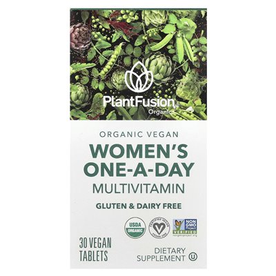 Plantfusion, multiwitamina dla kobiet, organiczna wegańska, 30 wegański tabletka