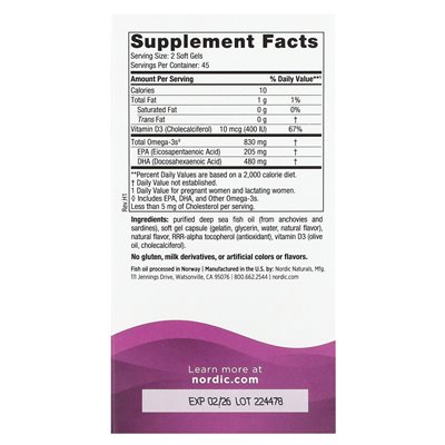 Nordic Naturals, Prenatal DHA, Strawberry, 90 miękkich żeli
