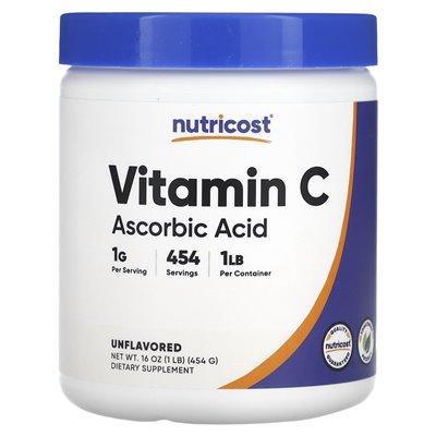 Nutricost, witamina C, bezslenda, 16 uncji (454 g)