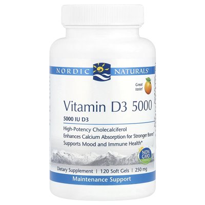 Nordic Naturals, Vitamin D3 5000, Orange, 5000 IE, 120 Weichkapseln