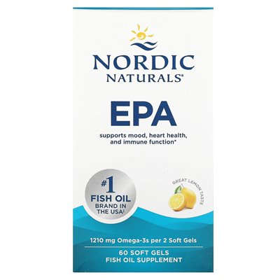 Nordic Naturals, EPA, cytryna, 60 miękkich żeli