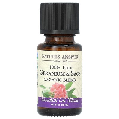 Odpowiedź natury, 100% czystych organicznych mieszanki olejków eterycznych, geranium i szałwia, 0,5 fl oz (15 ml) Odpowiedź natury, 100% czystych organicznych mieszanki olejków eterycznych, geranium i szałwia, 0,5 fl oz (15 ml)